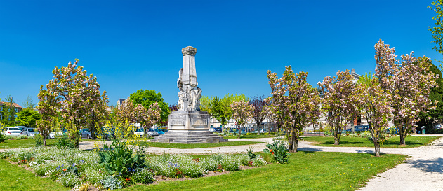 Monument to Edouard Martell in Cognac - France, Charente