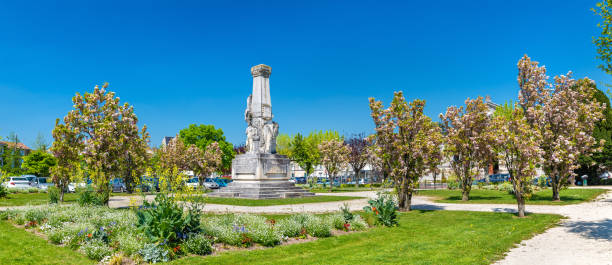 Monument to Edouard Martell in Cognac, France Monument to Edouard Martell in Cognac - France, Charente derby city stock pictures, royalty-free photos & images
