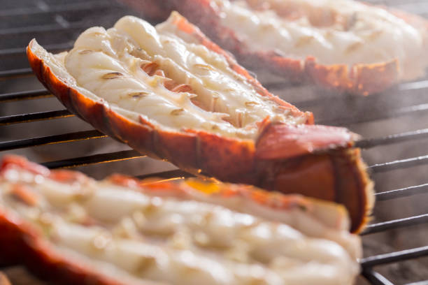 istock Grilled Lobster Tail on the Grill 684455750