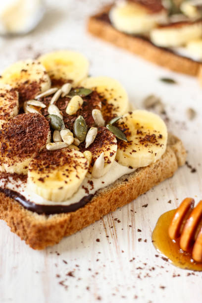 istock Breakfast Chocolate Banana Toast 684475096