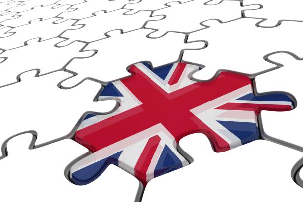 istock Abstraction - Puzzle with an UK Flag 684492838