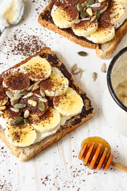 istock Breakfast Chocolate Banana Toast 684496262