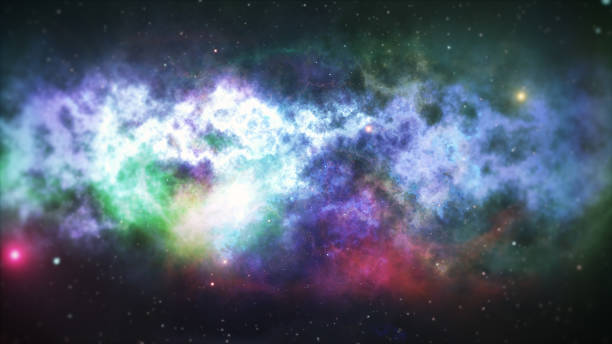 istock Glowing stars and nebulae in open space 684525808