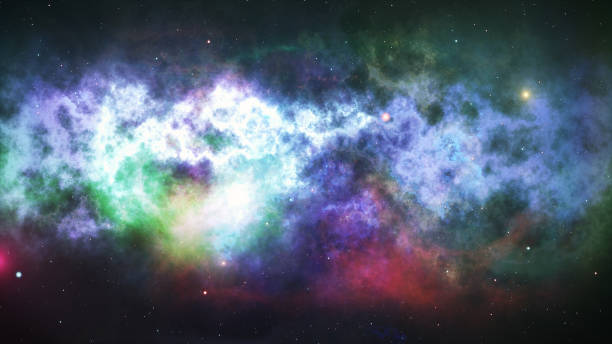 istock Glowing stars and nebulae in open space 684525832