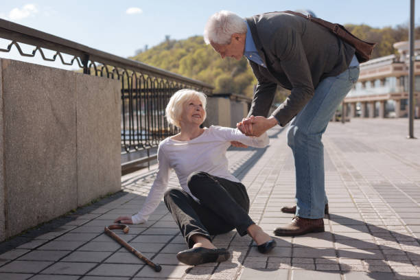 istock Happy retired family solving their problems in the street 684539168