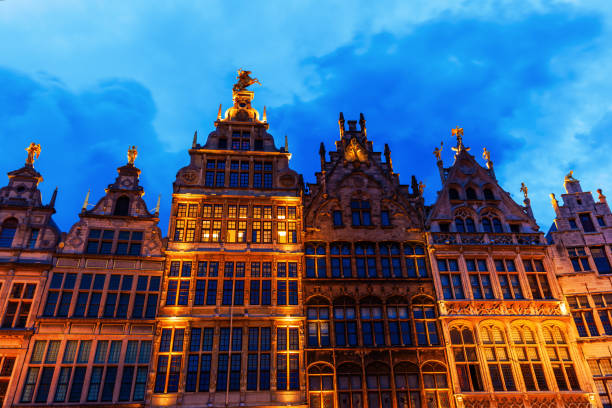 istock historic guild halls in Antwerp, Belgium 684542738