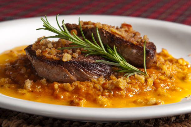 Filet Mignon with Pinion Sauce