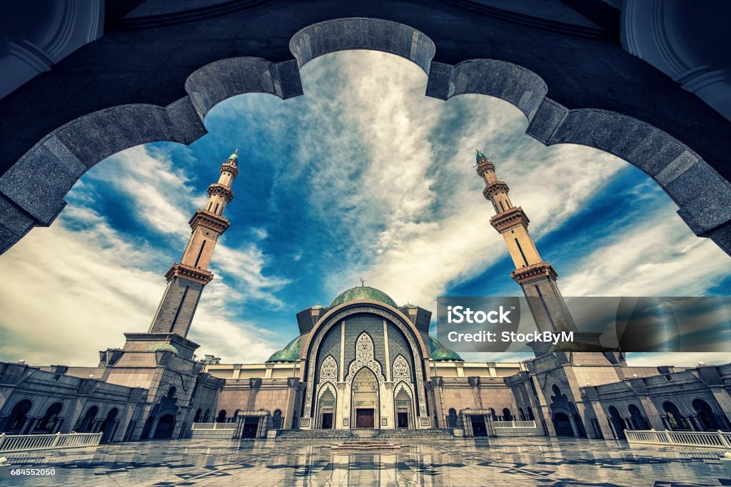 Wilayah Persekutuan mosque in Kuala Lumpur Backyard of the Wilayah Persekutuan mosque Kuala Lumpur Stock Photo