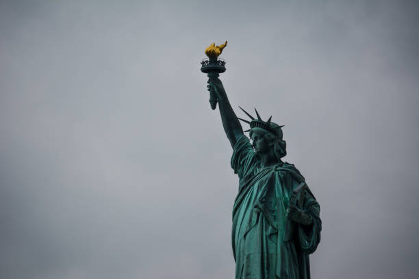 istock Beautiful view from the Statue of Liberty on winter 684559148