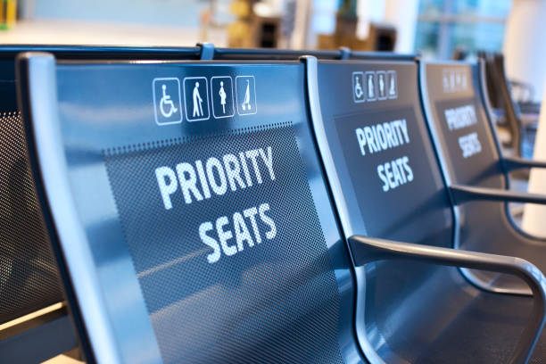 Priority seats stock photo