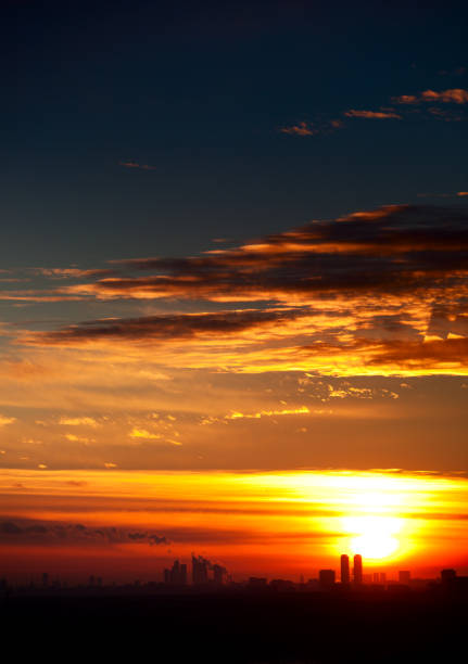 istock Sunset over city horizon 684565260