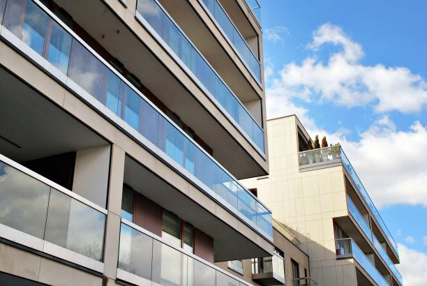 istock Modern apartment buildings exteriors 684584542
