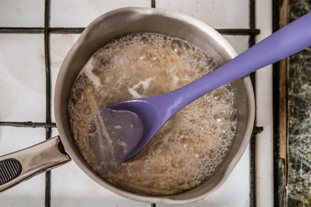 istock Overhead view of boiling noodles pot 684586802
