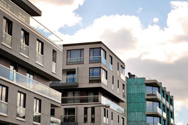 istock Modern apartment buildings exteriors 684600470