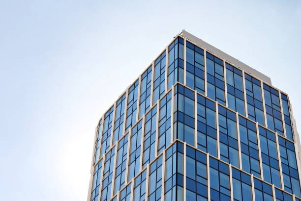 istock Modern office building with facade of glass. 684622706