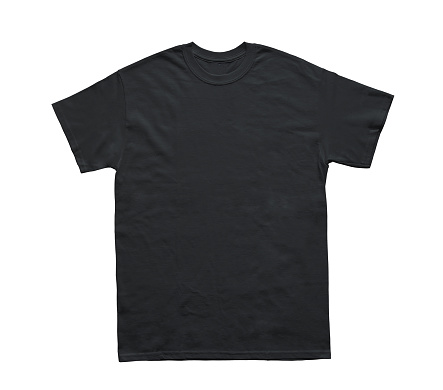 Blank T Shirt Color Black Template Stock Photo - Download Image Now ...