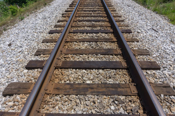 istock Railroad Tracks Leading into the distance 684645172