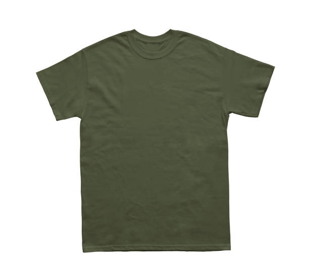 istock Blank T Shirt color millitary green 684650720