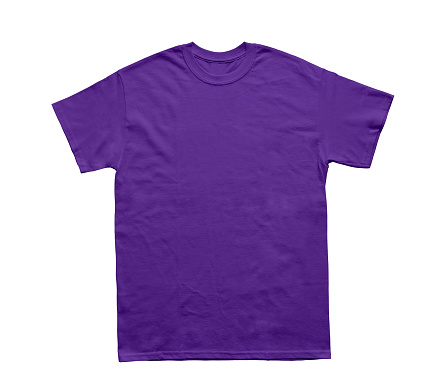 Blank T Shirt color purple on white background