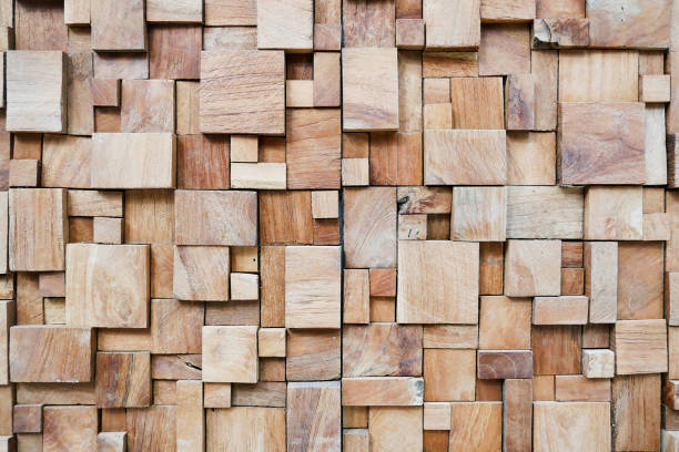istock Square modern decorated wood background 684658840