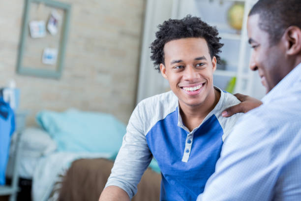 istock African American dad has conversation with son 684677718