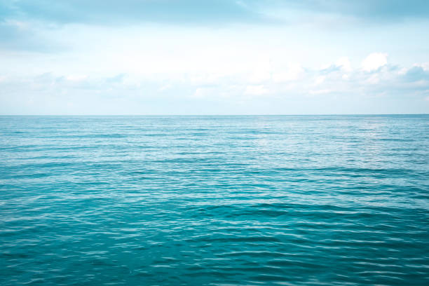 istock Beautiful seascape under blue sky with clouds 684690892