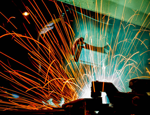 istock worker with protective mask welder metal 684691174