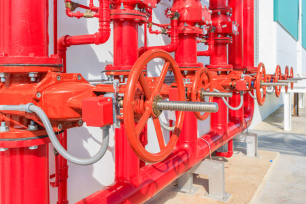 istock Water sprinkler and fire alarm system, water sprinkler control system 684706478