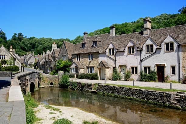 istock Cottages and river, Castle Combe. 684735052