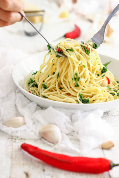 istock Spicy Spaghetti with Chili and Parmesan 684741110