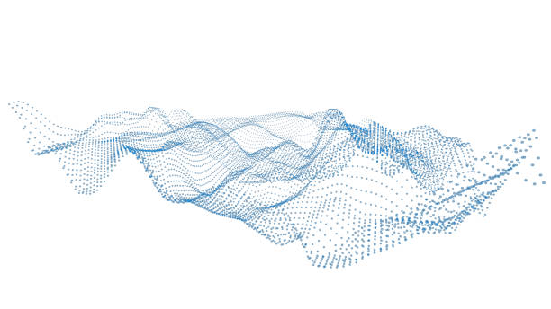 istock waves of particles isolated on white 684744776