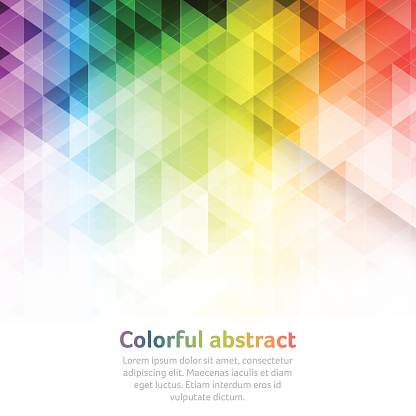 Colorful abstract vector background with triangular geometric pattern and place for your text.