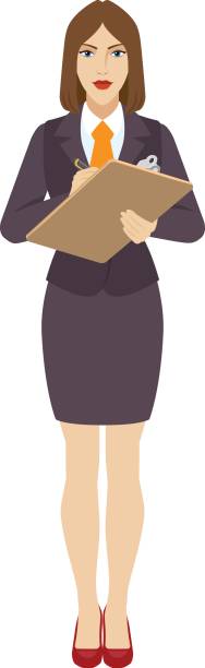 istock Businesswoman writes on the clipboard closeup 684758608