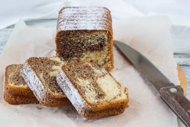 istock Homemade chocolate marble cake Zebra 684764780