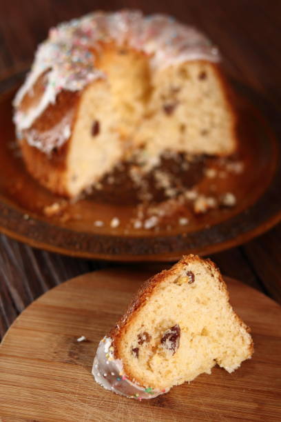 istock Easter Cake. Sweet yeast cake with sugar glaze. 684771186