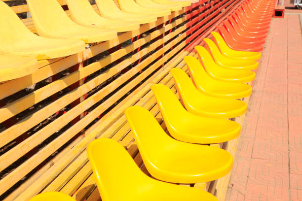 the stadium chairs - liverpool stadium built structure building exterior imagens e fotografias de stock