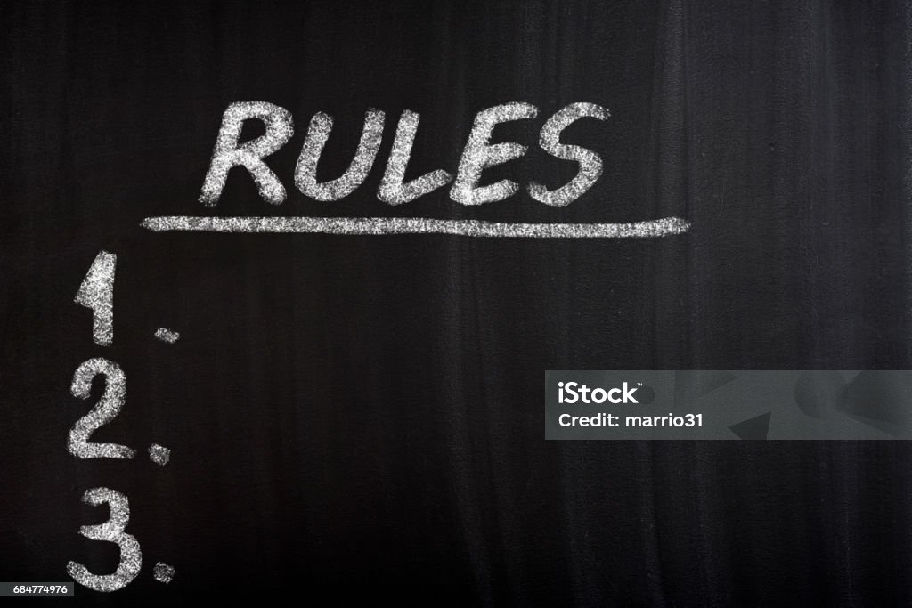 Rules List Rules Stock Photo