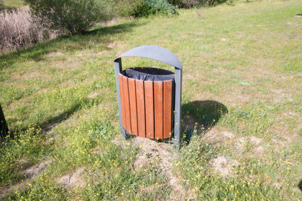 istock high view of wooden garbage bin in park 684800178