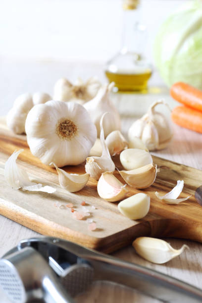 istock Garlic, carrots, cabbage and olive oil 684800760
