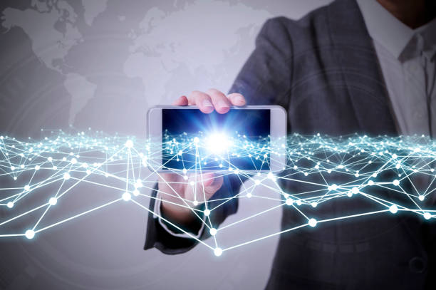 istock business person holding smart phone and mesh communication network concept 684810042
