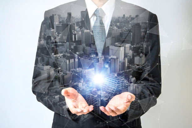 istock double exposure of business person and technological vision abstract, IoT(Internet of Things) 684820606