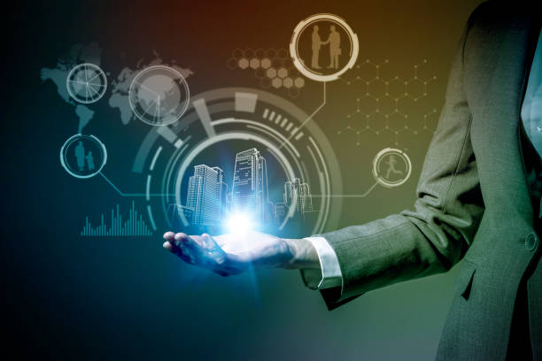 istock smart city and modern lifestyle concept, a woman holding her hand, IoT(Internet of Things), ICT(Information Communication Technology), CPS(Cyber-Physical Systems), abstract 684820708