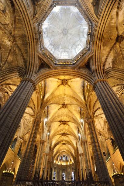 istock Cathedral of Saint Eulalia in Barcelona, Spain 684823040