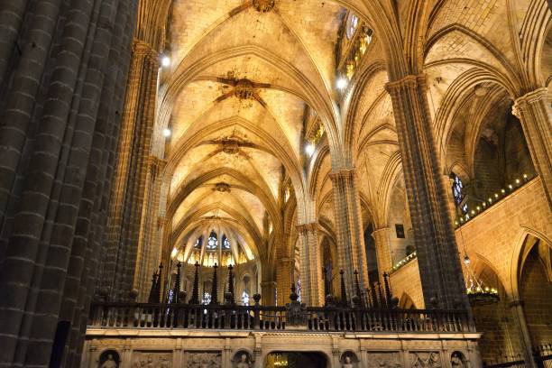 istock Cathedral of Saint Eulalia in Barcelona, Spain 684823358