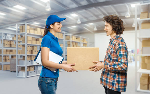 istock One day in the delivery service warehouse. 684824120