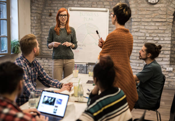 istock Start up team having a meeting and discussing about new business plans. 684829632