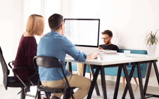 istock Young business people working in office 684832508