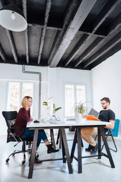 istock Young business people working in office 684837548