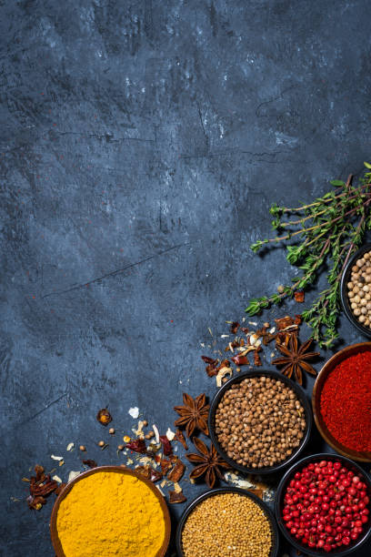 istock paprika, turmeric, red pepper and other fragrant spices, top view 684848462