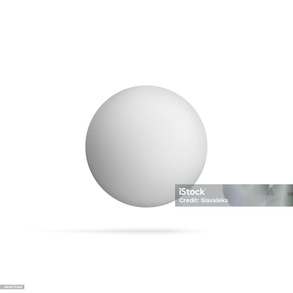 Réaliste forme sphère blanc volant dans l’Air - clipart vectoriel de Sphère libre de droits